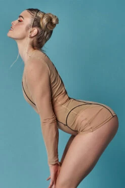 HotCakes Polewear Astrid Romper - Sand/black 7 HotCakes Polewear Astrid Romper - Sand/black -Pole Dance Clothing Shop 10 tCakes 2299036