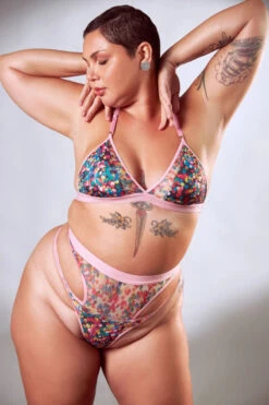 Rolling Linger Triangle Top - Confetti -Pole Dance Clothing Shop 11 3 6 687 Rolling30