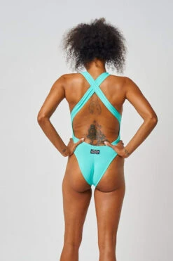 Shark Polewear Benita Bodysuit - Aqua -Pole Dance Clothing Shop 12.07.20 02524