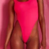 Rolling Barbara Bodysuit - Pink Ribbed