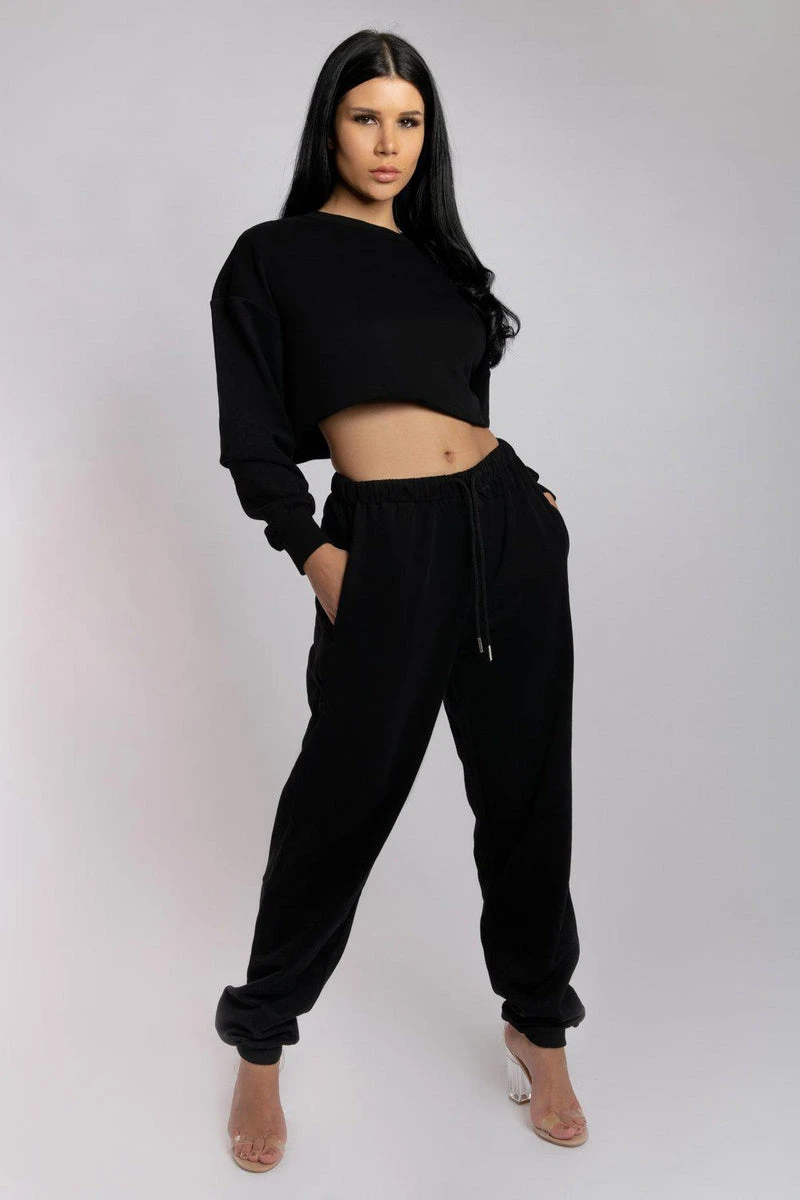 CXIX Oversized Jogger Bottoms - Black 7 CXIX Oversized Jogger Bottoms - Black - Image 7