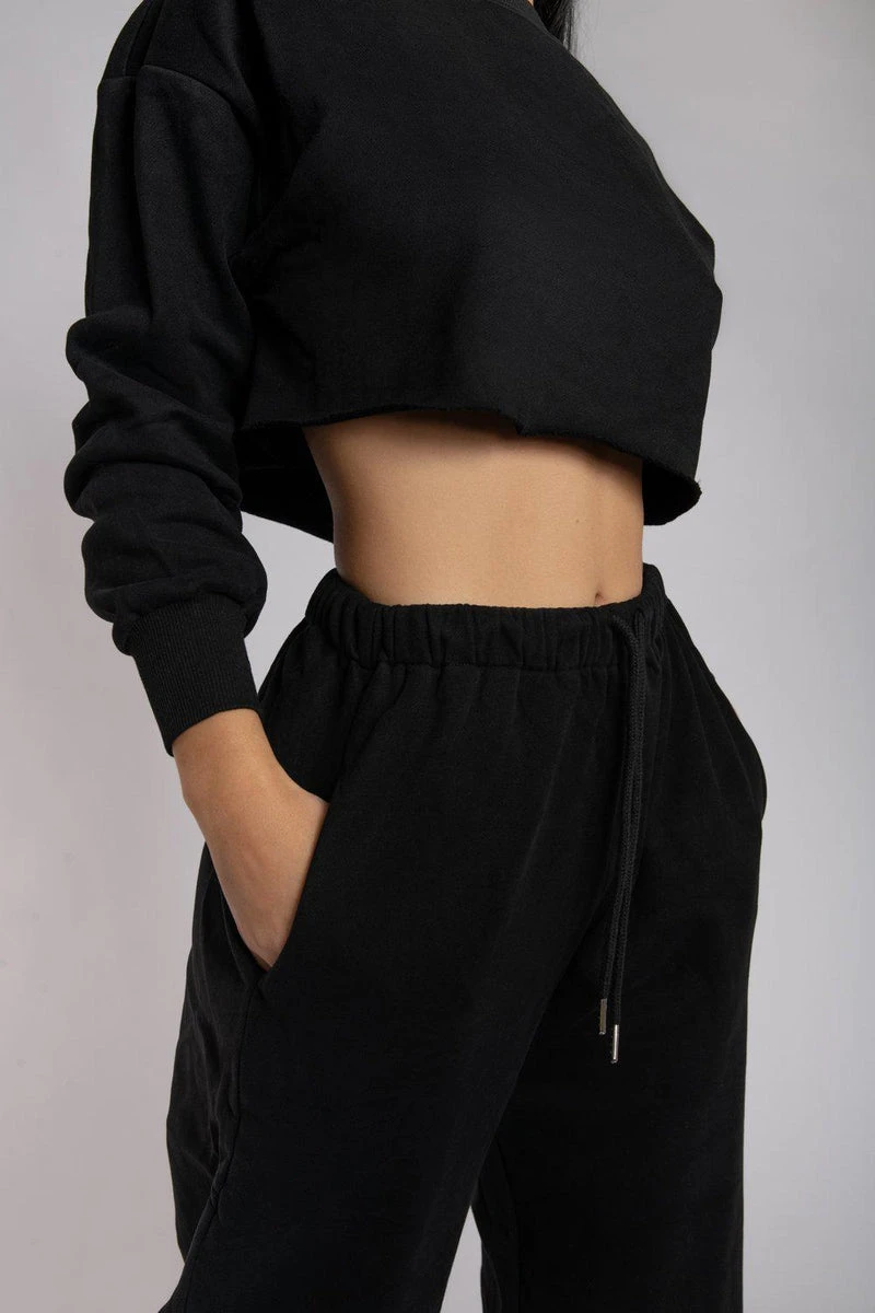 CXIX Oversized Jogger Bottoms - Black 8 CXIX Oversized Jogger Bottoms - Black - Image 8