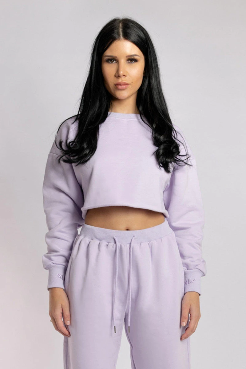 CXIX Oversized Cropped Jumper - Lilac 1 CXIX Oversized Cropped Jumper - Lilac