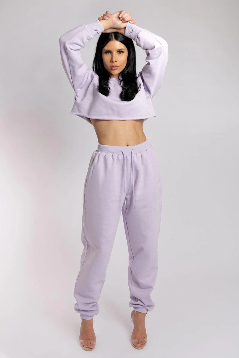 CXIX Oversized Jogger Bottoms - Lilac 1 CXIX Oversized Jogger Bottoms - Lilac
