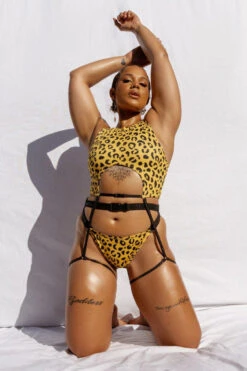 CXIX Buckle Up Bottoms - Yellow Leopard -Pole Dance Clothing Shop 20 09 24CreaturesofXIX 111