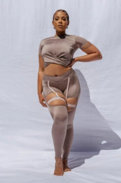 CXIX Confession Garter Leggings - Bronzed 11 CXIX Confession Garter Leggings - Bronzed -Pole Dance Clothing Shop 20 09 24CreaturesofXIX 3