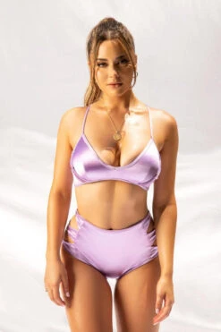 CXIX Aphrodite Bralette - Lilac Satin -Pole Dance Clothing Shop 20 12 10Creatures 116