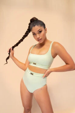 Lunalae Venus High Waist Bottoms - Recycled Light Green -Pole Dance Clothing Shop 2021101 LunaLae0530