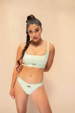 Lunalae Venus Low Waist Bottoms - Recycled Light Green -Pole Dance Clothing Shop 2021101 LunaLae1595