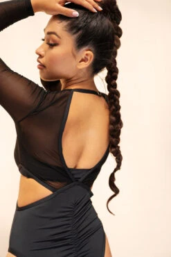 Lunalae Diana Bodysuit - Recycled Black -Pole Dance Clothing Shop 2021101 LunaLae1684