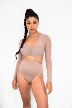 Lunalae Diana Bodysuit - Recycled Mocha -Pole Dance Clothing Shop 2021101 LunaLae4609 1