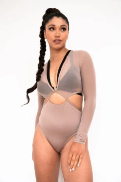 Lunalae Diana Bodysuit - Recycled Mocha -Pole Dance Clothing Shop 2021101 LunaLae4622 1