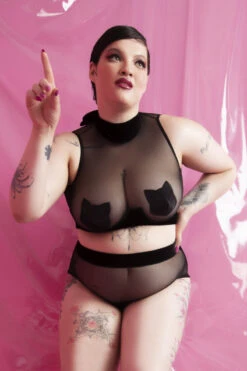 Rolling Gigi Top - Black -Pole Dance Clothing Shop 2022 09 27 ROLLING 2858copy 34ee4806 1297 41d2 8bcc ed7a9bcb226d