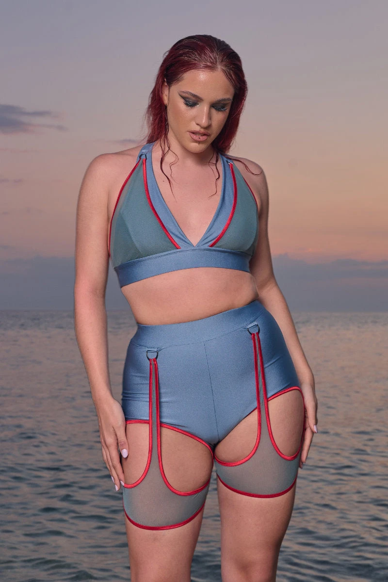 HotCakes Polewear Thetis Top - Marine Blue/Red 5 HotCakes Polewear Thetis Top - Marine Blue/Red - Image 5