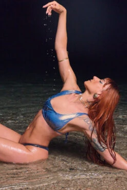 HotCakes Polewear Siren Bikini Top - Metallic Blue 9 HotCakes Polewear Siren Bikini Top - Metallic Blue -Pole Dance Clothing Shop 2023 06 HotCakesMermaids 923