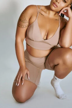 CXIX LuxLounge Triangle Top - Taupe -Pole Dance Clothing Shop 21 04 22Creatures 5