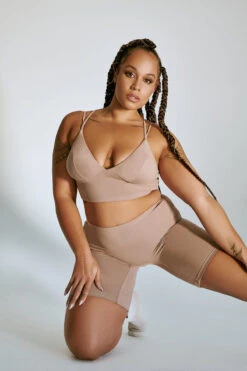 CXIX LuxLounge Biker Shorts - Taupe -Pole Dance Clothing Shop 21 04 22Creatures 6