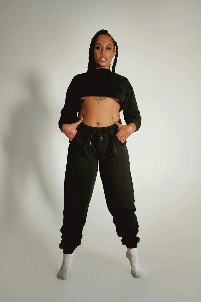 CXIX Oversized Jogger Bottoms - Black 3 CXIX Oversized Jogger Bottoms - Black - Image 3