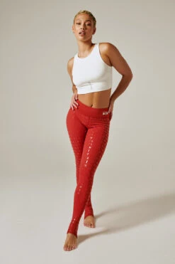 CXIX Gecko Grip Leggings - Red Rust -Pole Dance Clothing Shop 21 05 24CreaturesofXIX12725 edit 1