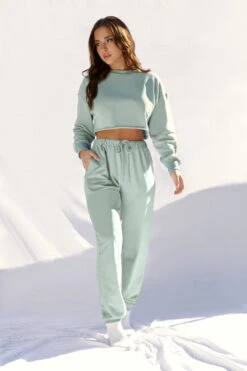 CXIX Oversized Cropped Jumper - Sage -Pole Dance Clothing Shop 21 06 25CreaturesofXIX edit 1 1