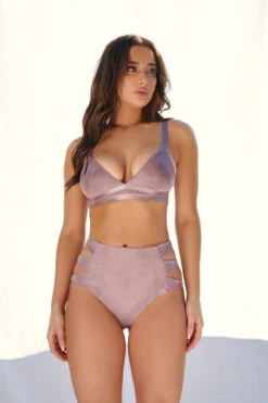 CXIX Aphrodite High Waist Bottoms - Lilac Suede -Pole Dance Clothing Shop 21 06 25CreaturesofXIX edit 58 1