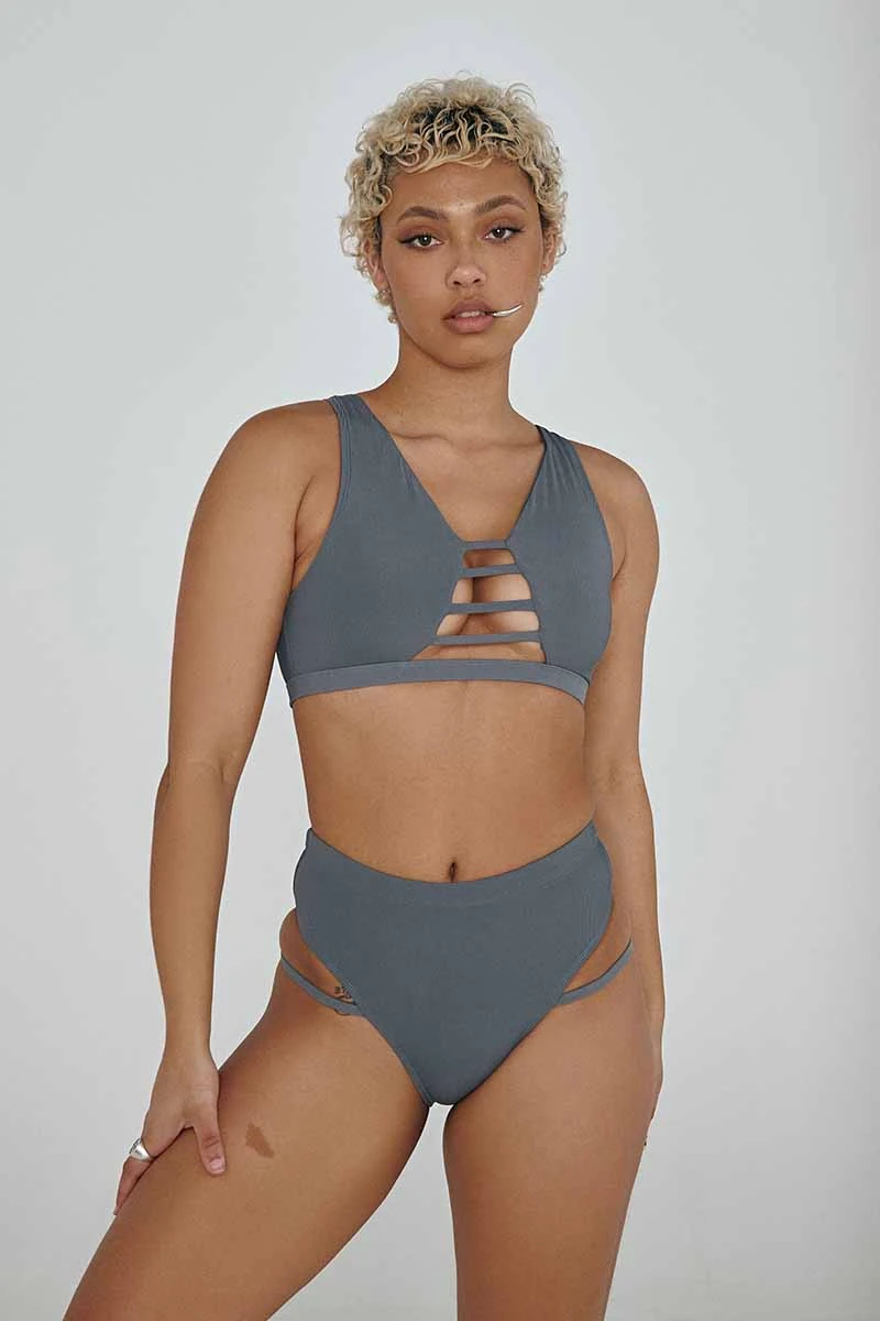 CXIX LA Bottoms - Ribbed Dark Grey 1 CXIX LA Bottoms - Ribbed Dark Grey