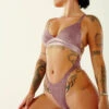 CXIX Aphrodite Bodysuit - Lilac Suede