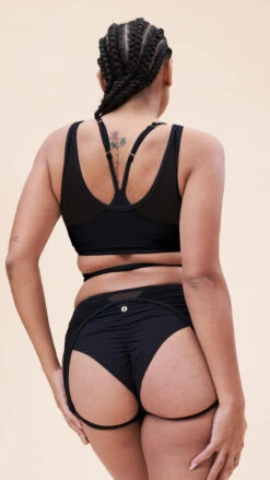 Lunalae Fiona Crossover Wrap Top - Black Mesh -Pole Dance Clothing Shop 221011 LunaLae 26 1117