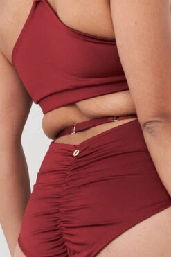 Lunalae Hannah High Waist Bottoms - Recycled Burgundy 9 Lunalae Hannah High Waist Bottoms - Recycled Burgundy -Pole Dance Clothing Shop 221011 LunaLae 48 1950 1