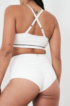 Lunalae Missy High Waist Bottoms - Recycled White -Pole Dance Clothing Shop 221011 LunaLae 54 2097