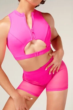 CXIX Dollhaus Mesh Biker Shorts - Barbie Pink -Pole Dance Clothing Shop 23 01 03CXIX 12841