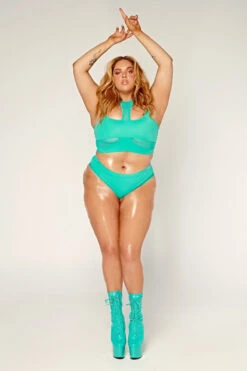 CXIX Dollhaus Choker Top - Aqua 10 CXIX Dollhaus Choker Top - Aqua -Pole Dance Clothing Shop 23 01 03CXIX 15291 1