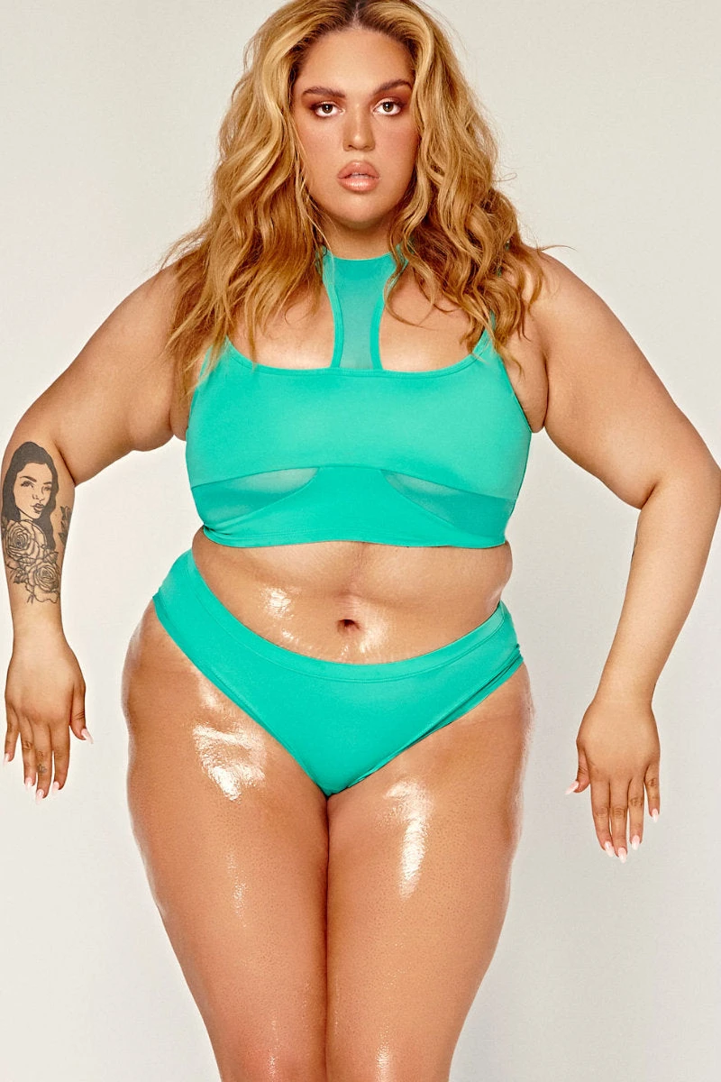 CXIX Dollhaus Choker Top - Aqua 1 CXIX Dollhaus Choker Top - Aqua