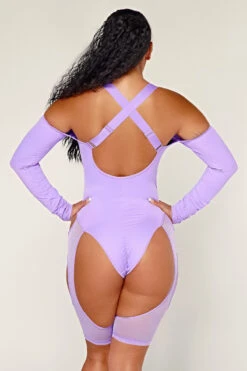 CXIX Dollhaus Mesh Bodysuit - Purple -Pole Dance Clothing Shop 23 01 03CXIX 3111