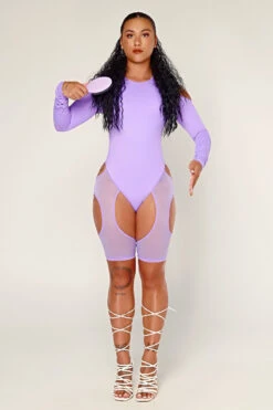 CXIX Dollhaus Mesh Bodysuit - Purple -Pole Dance Clothing Shop 23 01 03CXIX 3171