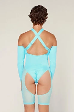 CXIX Dollhaus Mesh Bodysuit - Blue -Pole Dance Clothing Shop 23 01 03CXIX 6711