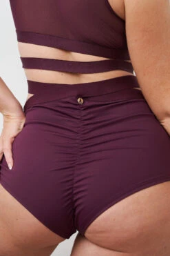Lunalae Tara High Waisted Bottoms - Recycled Mulberry 9 Lunalae Tara High Waisted Bottoms - Recycled Mulberry -Pole Dance Clothing Shop 230329 LUNALAE 10 0533