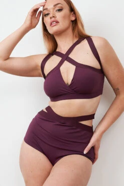 Lunalae Tara High Waisted Bottoms - Recycled Mulberry 10 Lunalae Tara High Waisted Bottoms - Recycled Mulberry -Pole Dance Clothing Shop 230329 LUNALAE 11 0547