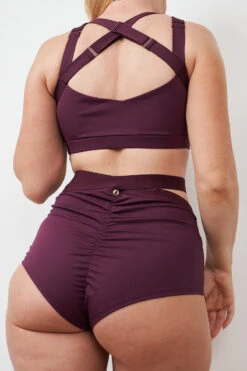 Lunalae Tara High Waisted Bottoms - Recycled Mulberry 11 Lunalae Tara High Waisted Bottoms - Recycled Mulberry -Pole Dance Clothing Shop 230329 LUNALAE 11 0561