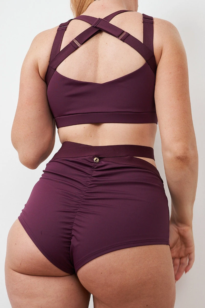 Lunalae Tara High Waisted Bottoms - Recycled Mulberry 6 Lunalae Tara High Waisted Bottoms - Recycled Mulberry - Image 6
