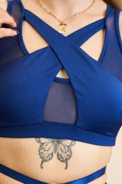 Lunalae Katherine Cross Over Top - Recycled Navy 8 Lunalae Katherine Cross Over Top - Recycled Navy -Pole Dance Clothing Shop 230329 LUNALAE 27 1051 1