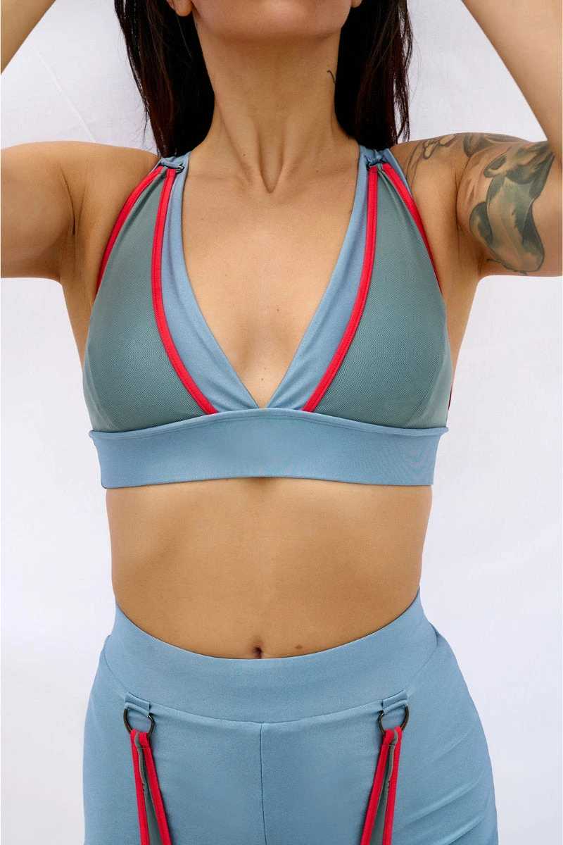 HotCakes Polewear Thetis Top - Marine Blue/Red 2 HotCakes Polewear Thetis Top - Marine Blue/Red - Image 2