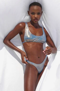 HotCakes Polewear Siren Bikini Bottoms - Metallic Blue -Pole Dance Clothing Shop 23 05 06 HotCakes 3