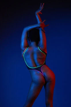 Rolling Vertigo Bodysuit - Neon -Pole Dance Clothing Shop 2RollingNeon27