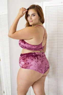 Lunalae Delphine Top - Rose Velvet -Pole Dance Clothing Shop 6R7A7721 12e732d9 ee62 42bc 8450 d63d1584facf