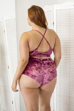 Lunalae Delphine Top - Rose Velvet -Pole Dance Clothing Shop 6R7A7727 3f7e2441 1f68 4315 a95f ea26792a4673