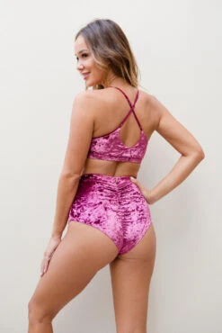 Lunalae Delphine Top - Rose Velvet -Pole Dance Clothing Shop 6R7A8033