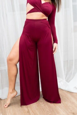 Lunalae Aster Pants - Wine 8 Lunalae Aster Pants - Wine -Pole Dance Clothing Shop 7 1