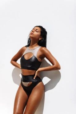 CXIX I Slay G-Banger Bottoms - Black/Mink -Pole Dance Clothing Shop 9A4A10541111