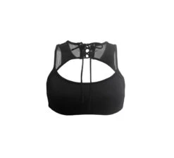 Hamade Activewear Lace Up High Neck Top - Black -Pole Dance Clothing Shop 9c